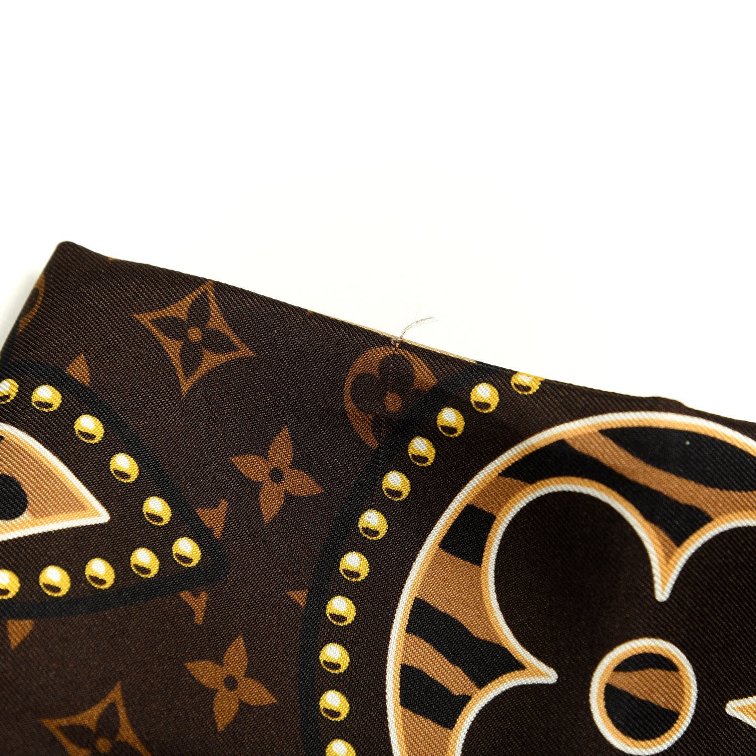 Louis Vuitton Silk Monogram LV World Bandeau Brown 3 of 4