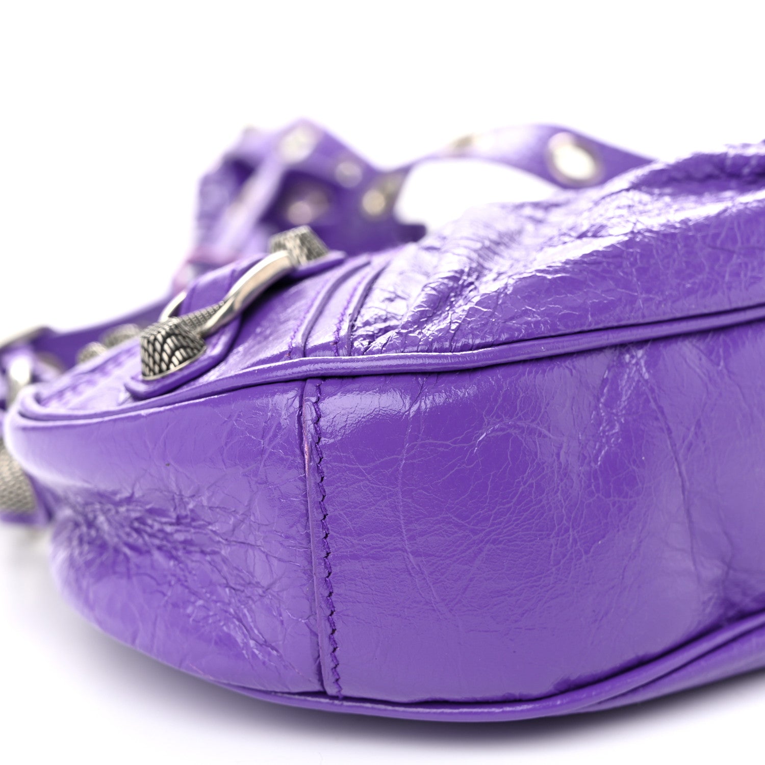 Balenciaga Agneau Arena Le Cagole Shoulder Bag XS Purple 10 of 12