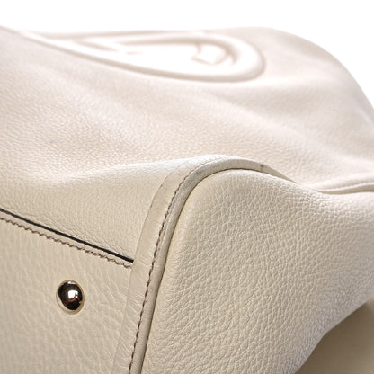 Gucci Pebbled Calfskin Large Soho Shoulder Bag Off White 9 of 13