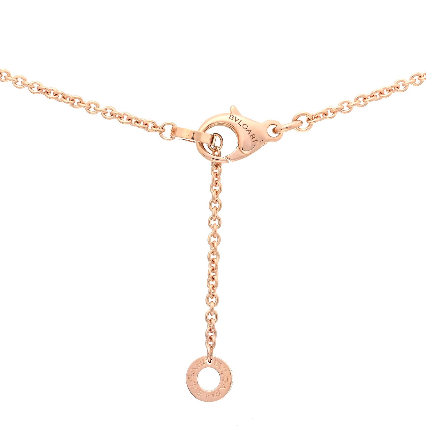 18K Rose Gold White Ceramic B.Zero1 Pendant Necklace