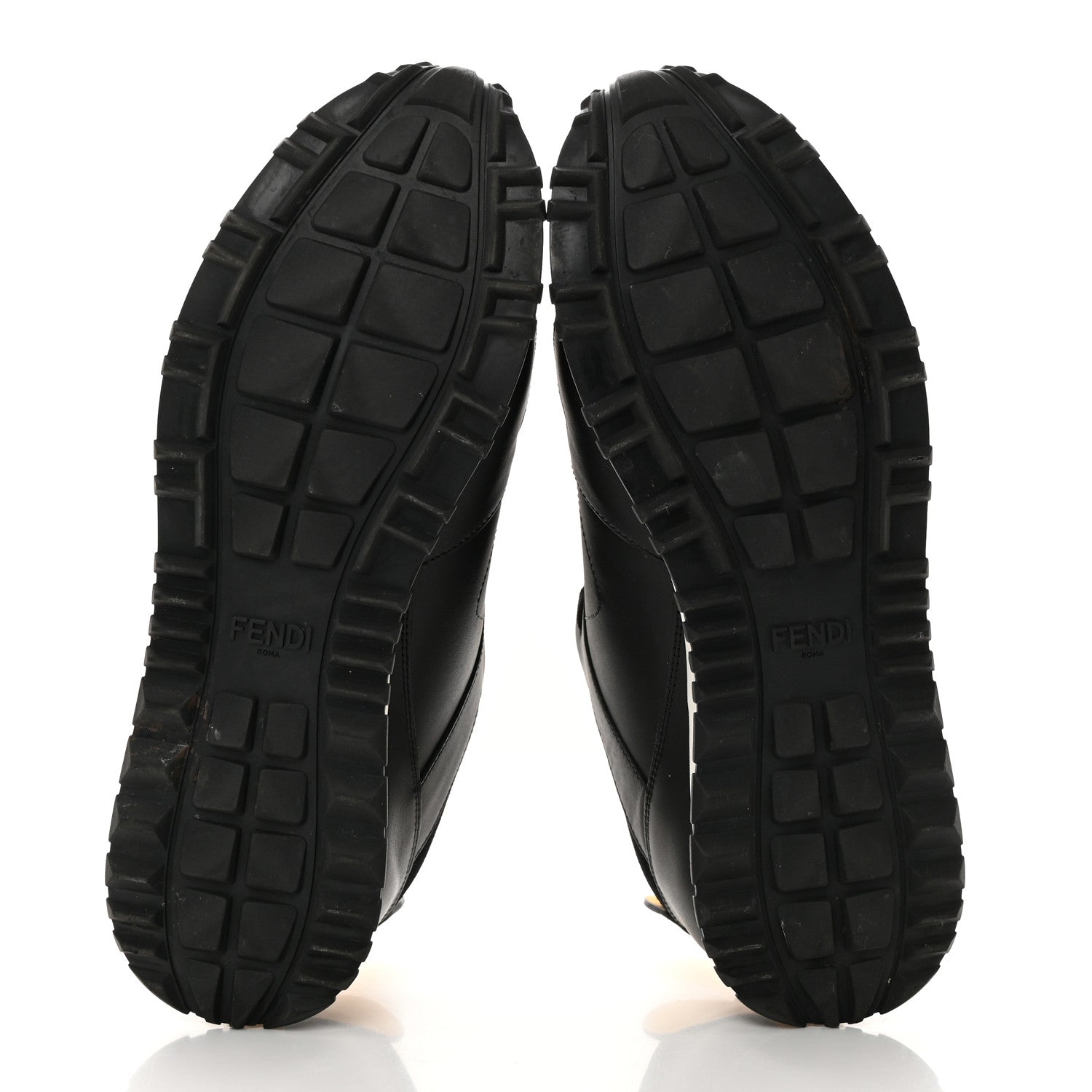 Fendi Vitello Elite Spike Monster Eyes Runner Sneakers 8 Black 6 of 20