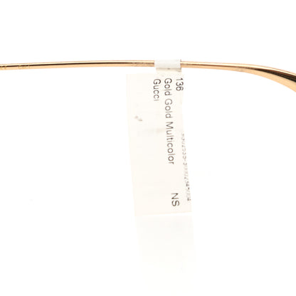 Gucci Round Pearl Tip Sunglasses GG0253S Gold 7 of 8