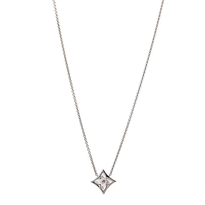 Louis Vuitton 18K Pink Gold Mother Of Pearl Blossom Pendant Necklace 1 of 6