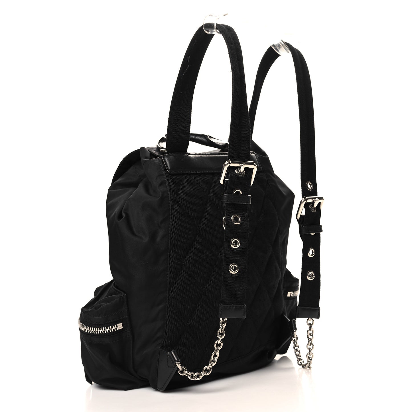 Nylon Medium Rucksack Backpack Black