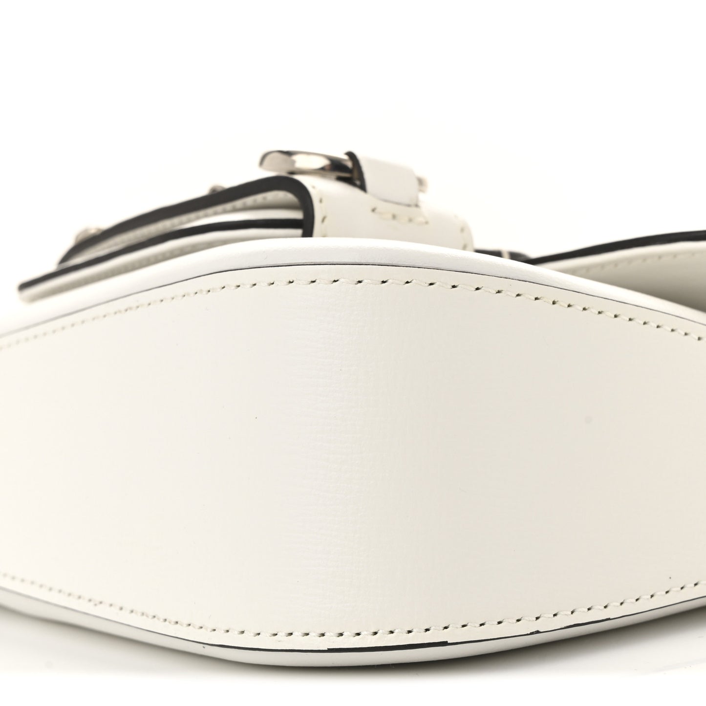 Demetra Mini Horsebit 1955 Asymmetric Shoulder Bag Great White