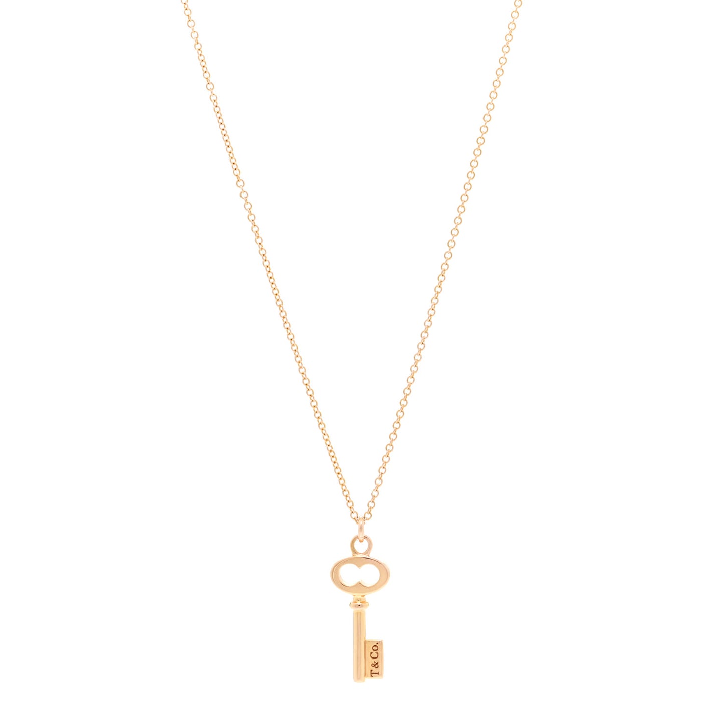 18K Rose Gold Mini Key Pendant Necklace