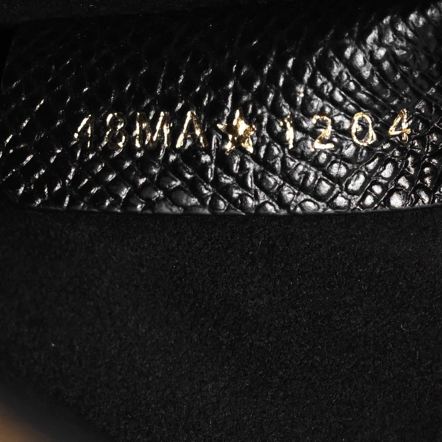 Grained Calfskin Caro Double Pouch Black