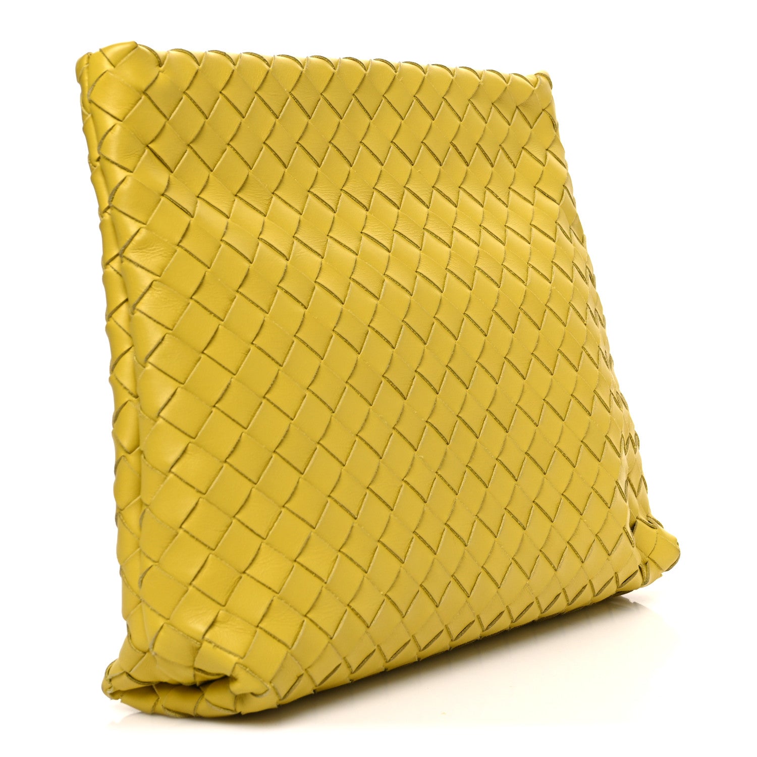 Bottega Veneta Nappa Intrecciato Fold Clutch Lemon 4 of 10
