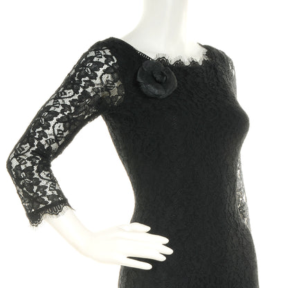 Chanel Camellia Flower Brooch Black 2 of 5