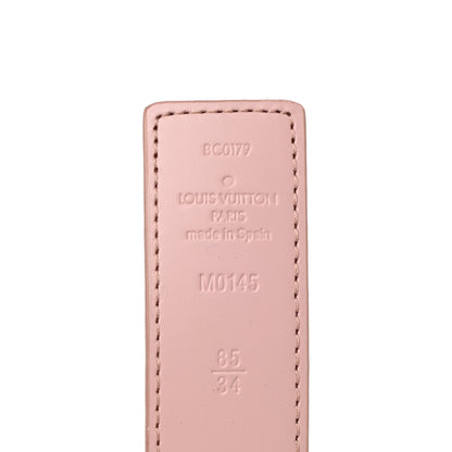 Louis Vuitton Damier Azur 30mm LV Initiales Reversible Belt 85 34 Pink 8 of 8
