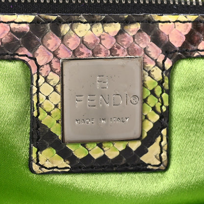 Fendi Satin Snakeskin Beaded Baguette Multicolor 6 of 10