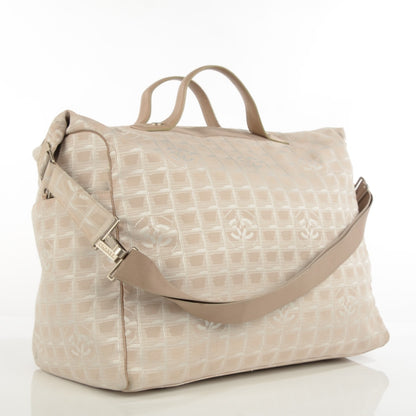 Chanel Nylon Travel Duffel Bag Beige 3 of 9