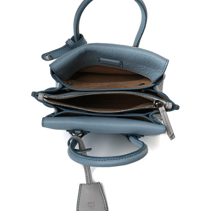 MCM Grained Calfskin Mini Milla Tote Sky Blue 4 of 13