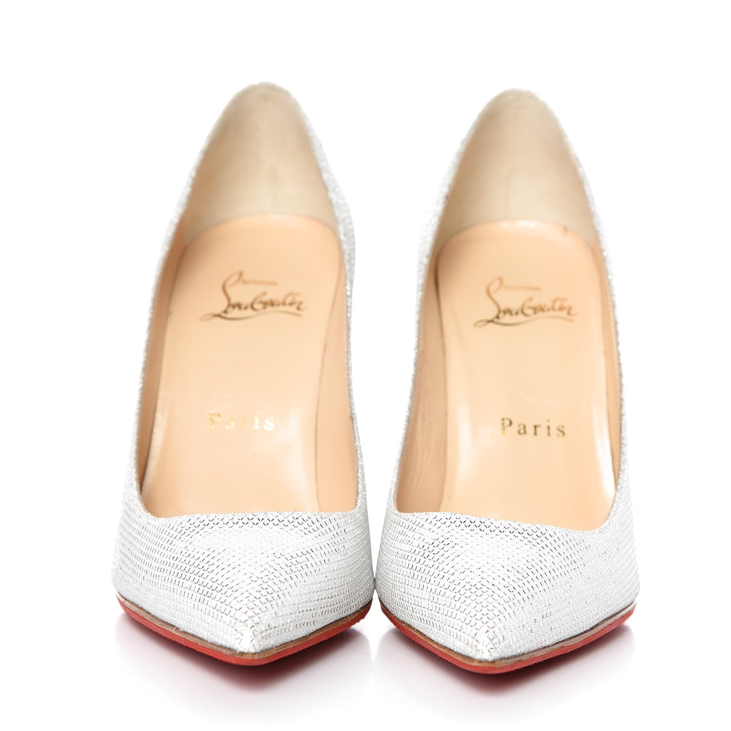 Christian Louboutin Glitter Luminor Decollete 554 100 Pumps 35.5 Edelweiss 2 of 8