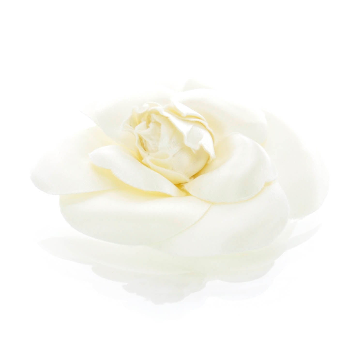 Chanel Satin Camellia Pin Brooch 1 of 6