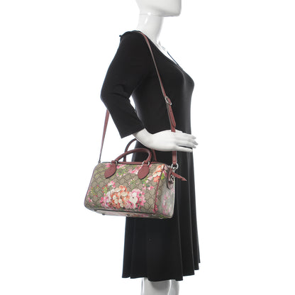 Gucci GG Supreme Monogram Blooms Small Boston Beige Multicolor Dry Rose 2 of 9