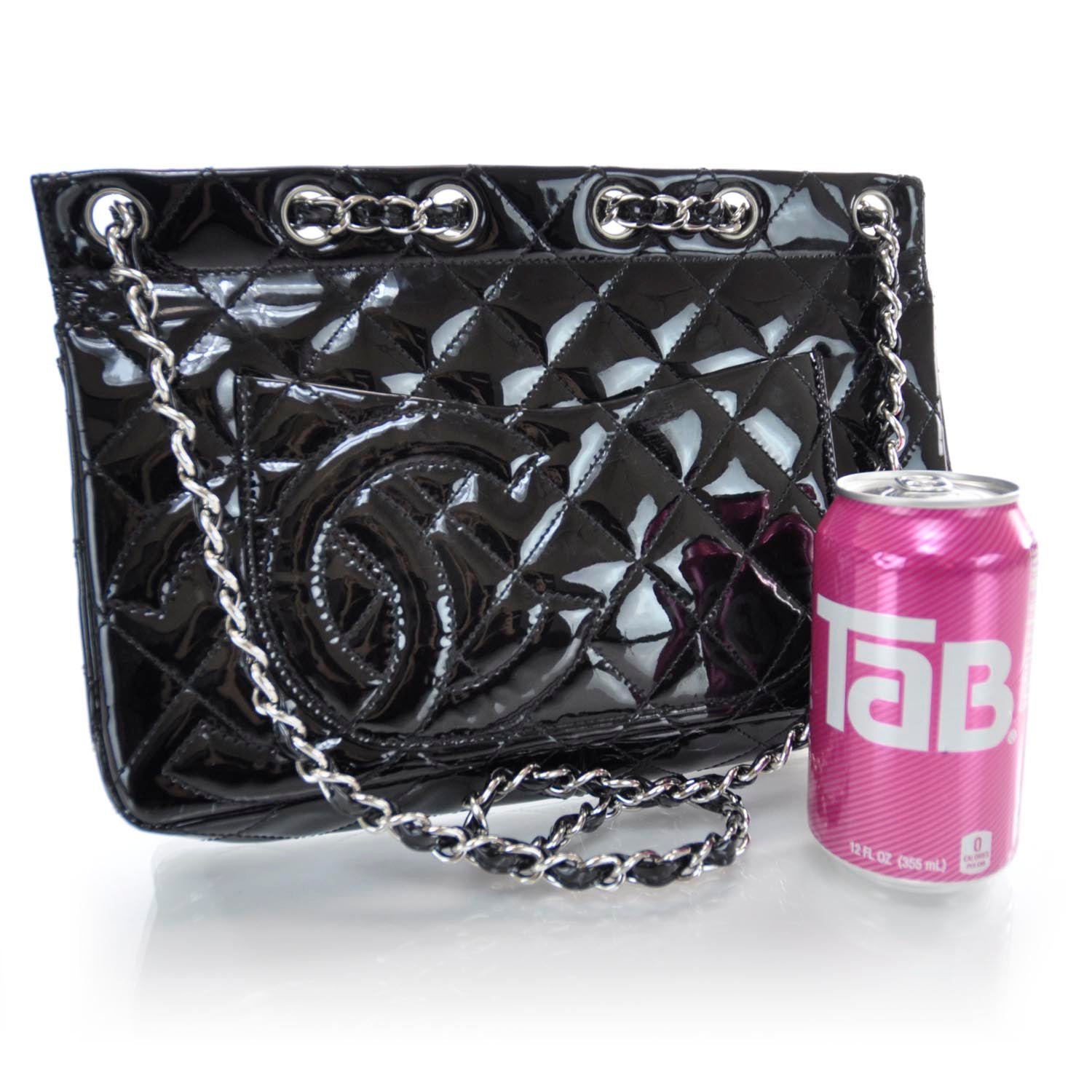 Chanel Patent Quilted Flap Bag Black 3 of 11