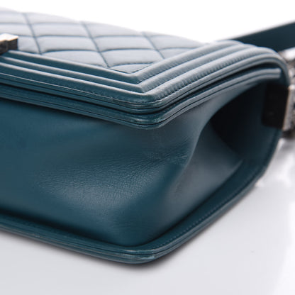 Chanel Lambskin Quilted Medium Boy Flap Dark Green 9 of 13