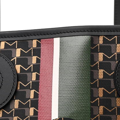 Moynat Grained Calfskin Canvas 1920 Oh! Tote Ruban MM Carbon Bronze Green Bordeaux 8 of 10