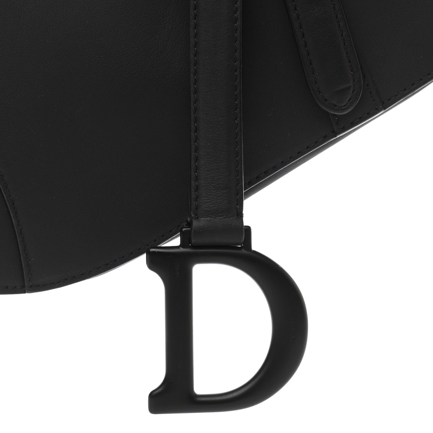 Ultra Matte Calfskin Saddle Bag Black
