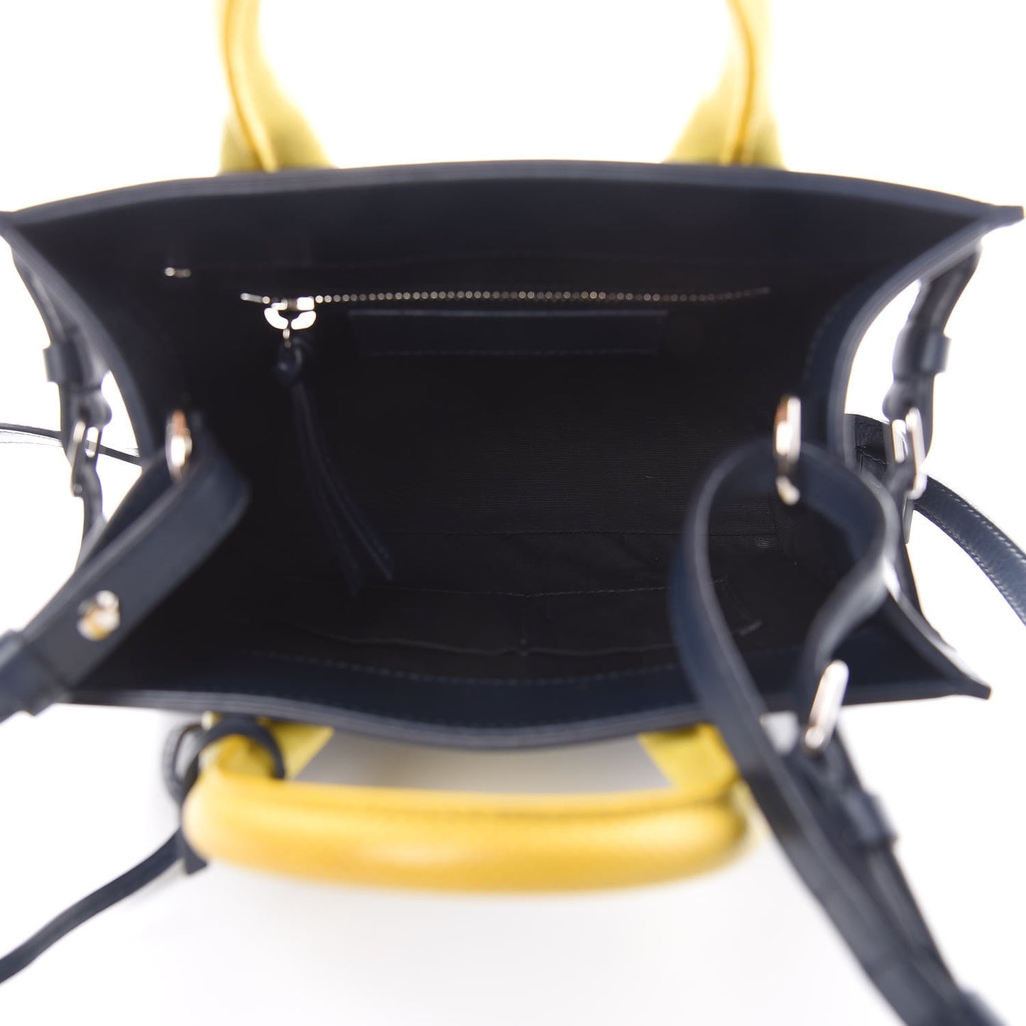 Smooth Calfskin Karung Mini All Afternoon Tote Bleu Outremer Jaune Citrus