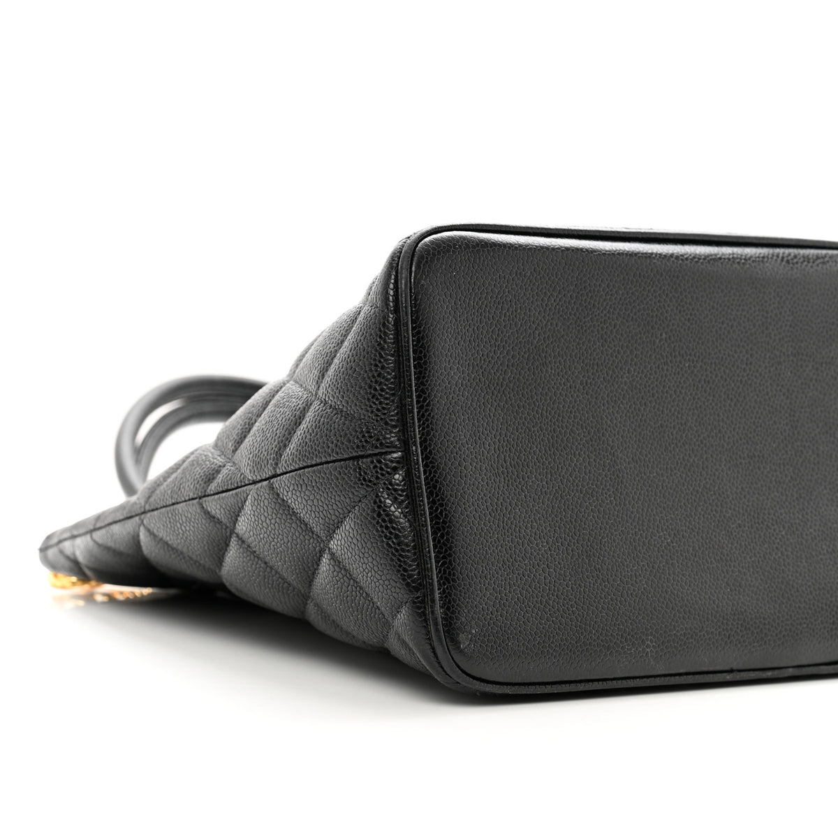 Caviar Quilted Medallion Tote Black