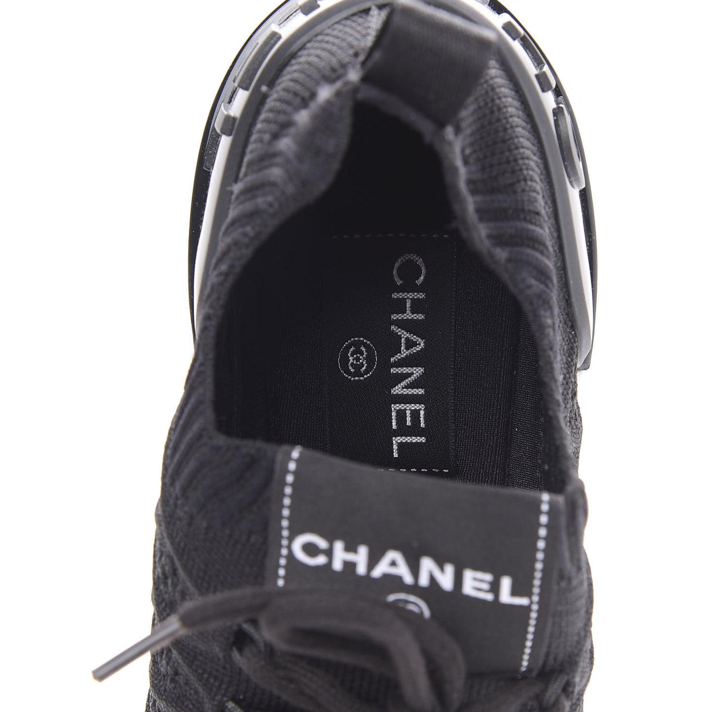 Fabric Logo Sneakers 38 Black