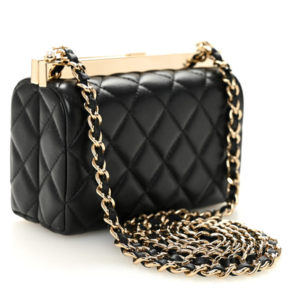 Chanel Lambskin Quilted Pearl CC Vanity Case Black 2 of 9