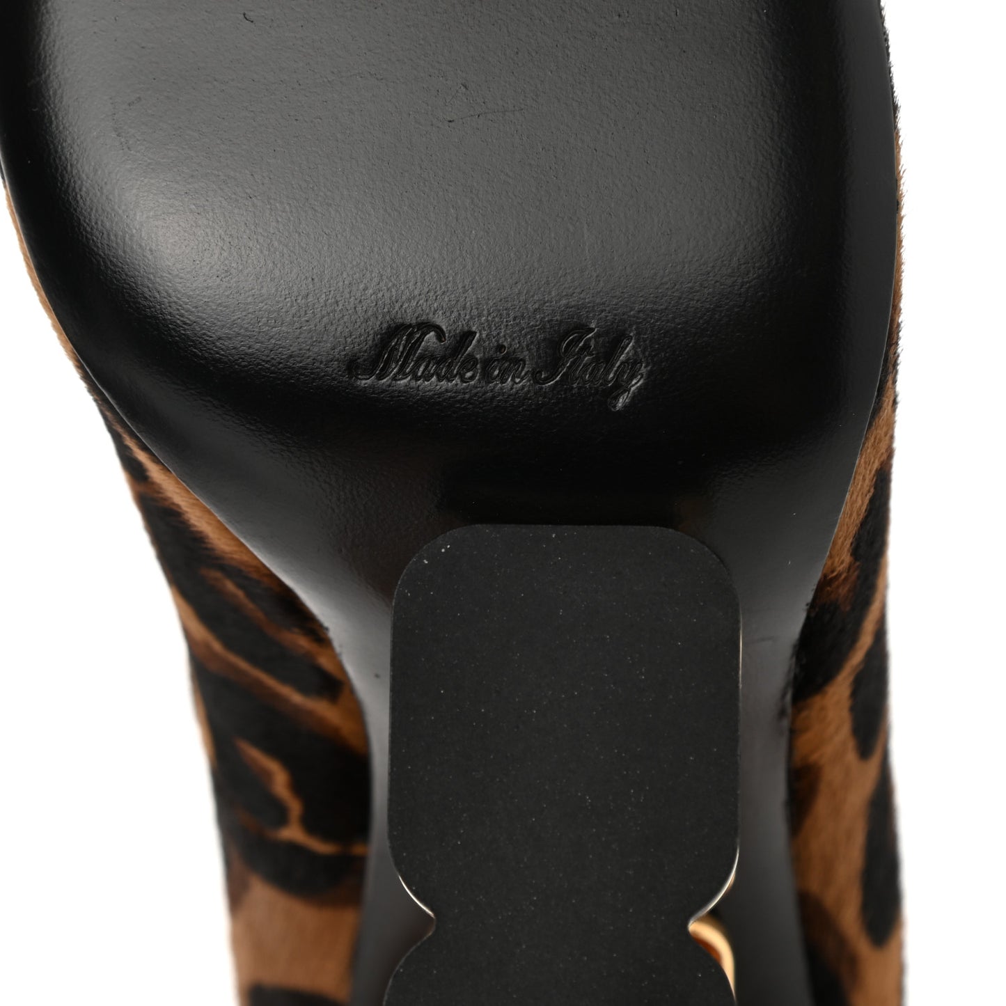 Calfskin Patent Pony Hair Pumps 40 Leopard
