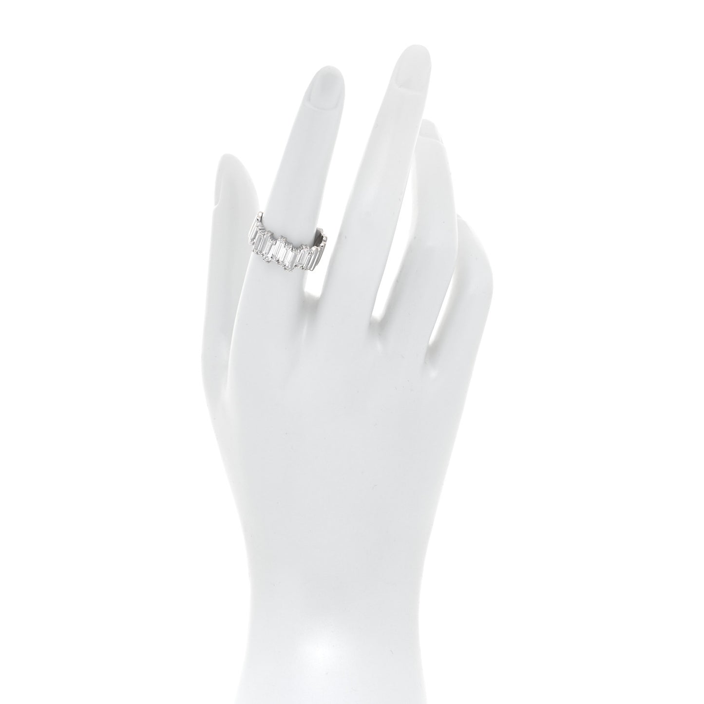 18K White Gold Diamond Fireworks Ring 56 7.5