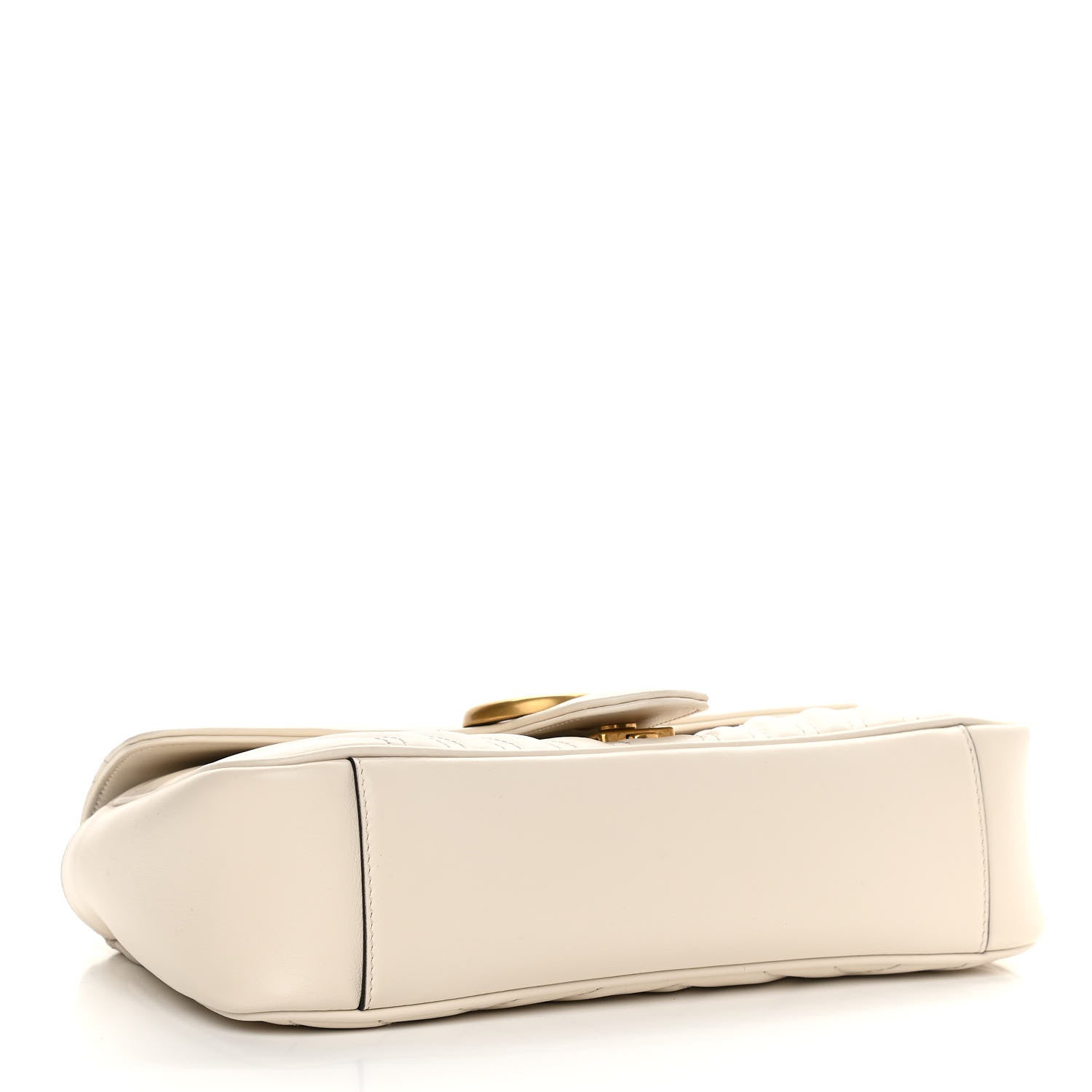 Gucci Calfskin Matelasse Small GG Marmont Shoulder Bag White 4 of 11