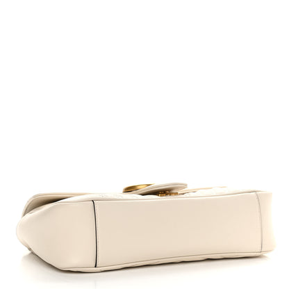 Gucci Calfskin Matelasse Small GG Marmont Shoulder Bag White 4 of 11