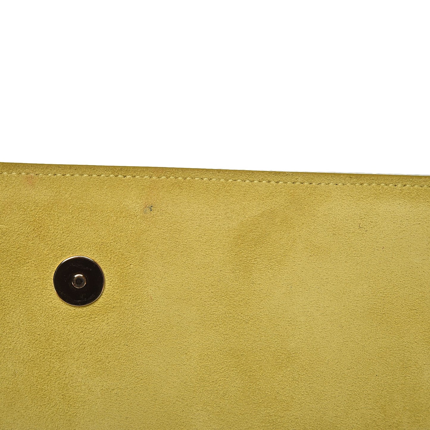 Patent Calfskin Monogram Large Belle De Jour Clutch Yellow