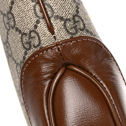 Gucci GG Supreme Monogram Azalea Calfskin Web Small Jackie 1961 Hobo Beige Ebony Brown Sugar 11 of 14