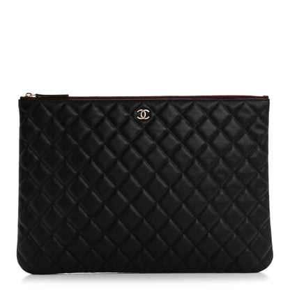 Chanel Caviar Quilted Large Cosmetic Case Black 1 of 7