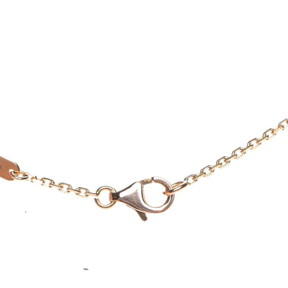 Van Cleef & Arpels 18K Rose Gold Diamond Pink Porcelain Vintage Alhambra Pendant Necklace 6 of 8