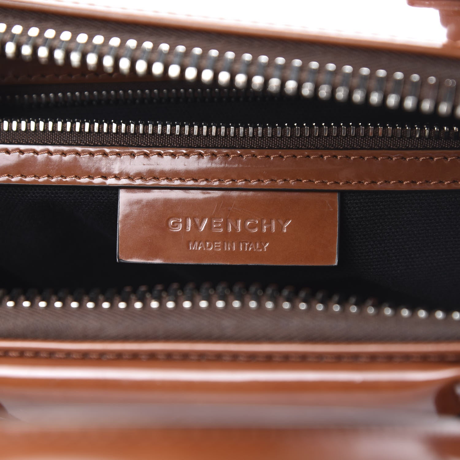 Givenchy Patent Calfskin Small Antigona Brown 5 of 15