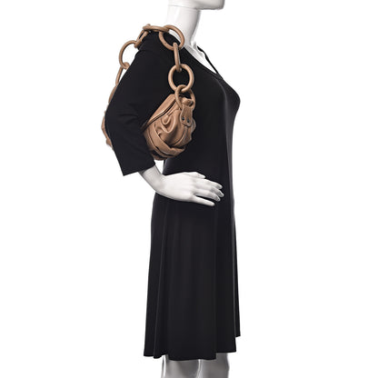 Chanel Lambskin Pleated CC Shoulder Bag Dark Beige 2 of 14