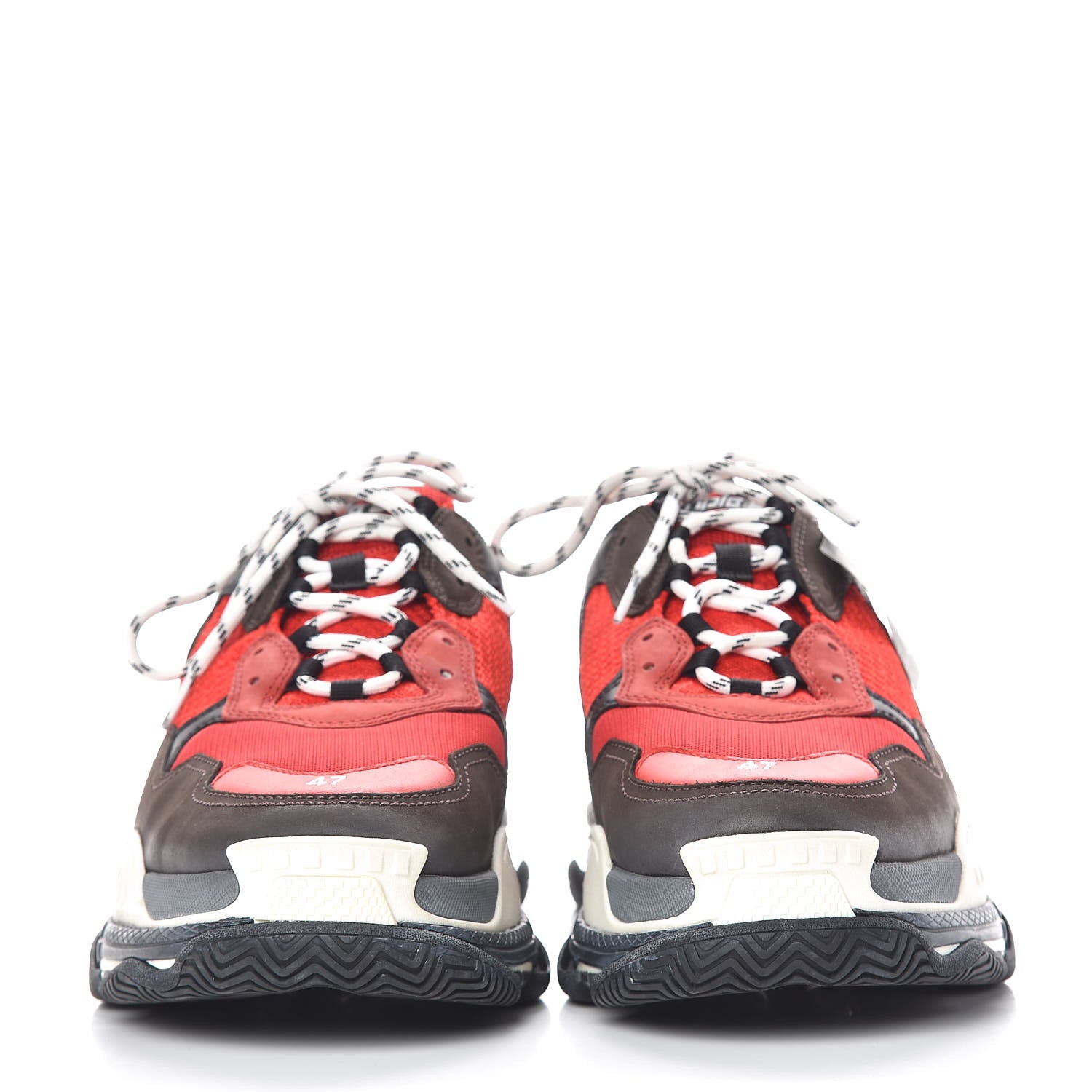 Balenciaga Fabric Mesh Mens Triple S Sneakers 47 Rouge Black 2 of 17