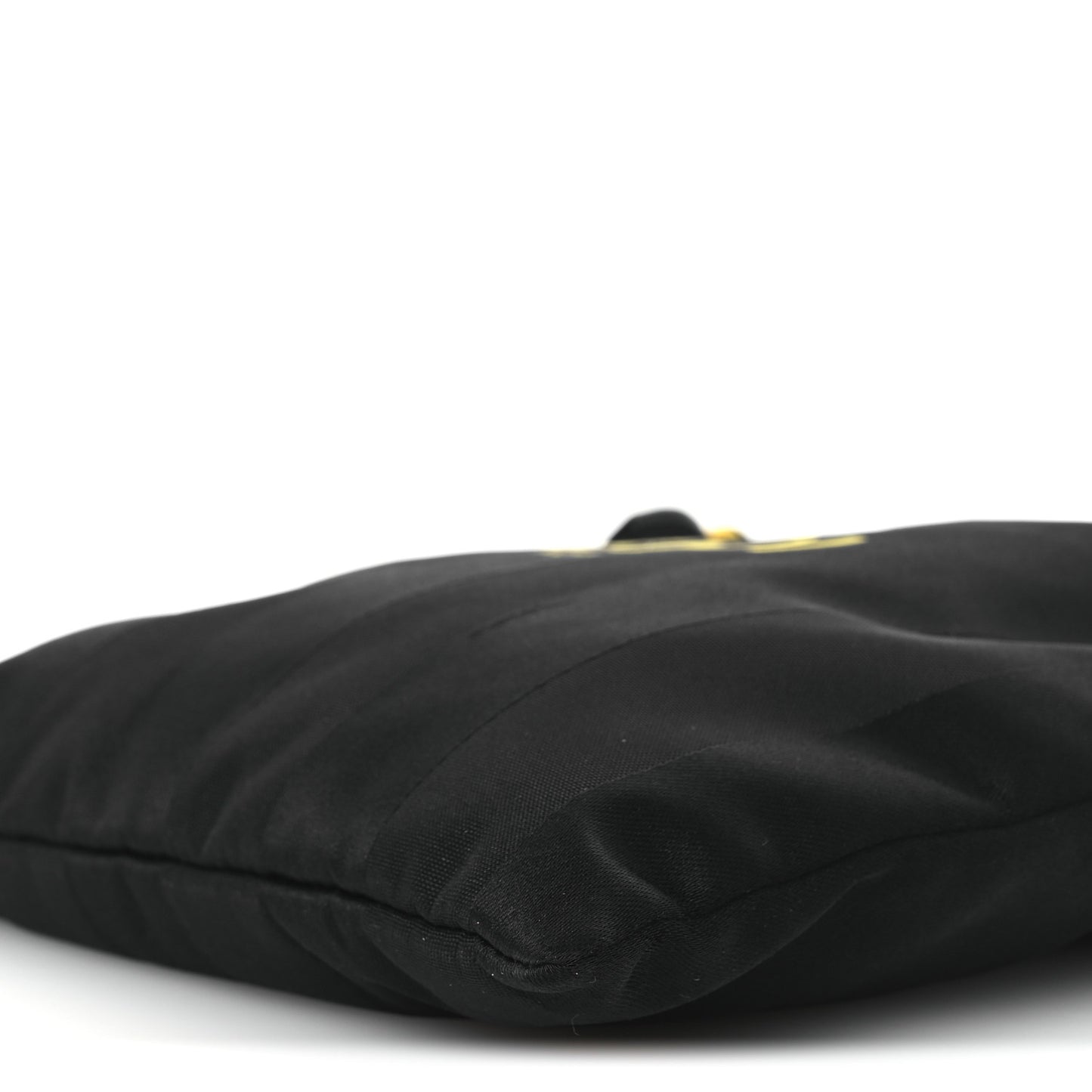 Recycled Nylon Vitello Grace Light Pequin Small Saint Fendi Roma Drawstring Pouch Black Sunflower