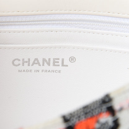 Chanel Tweed Quilted Mini Rectangular Flap Black White Pink 6 of 14