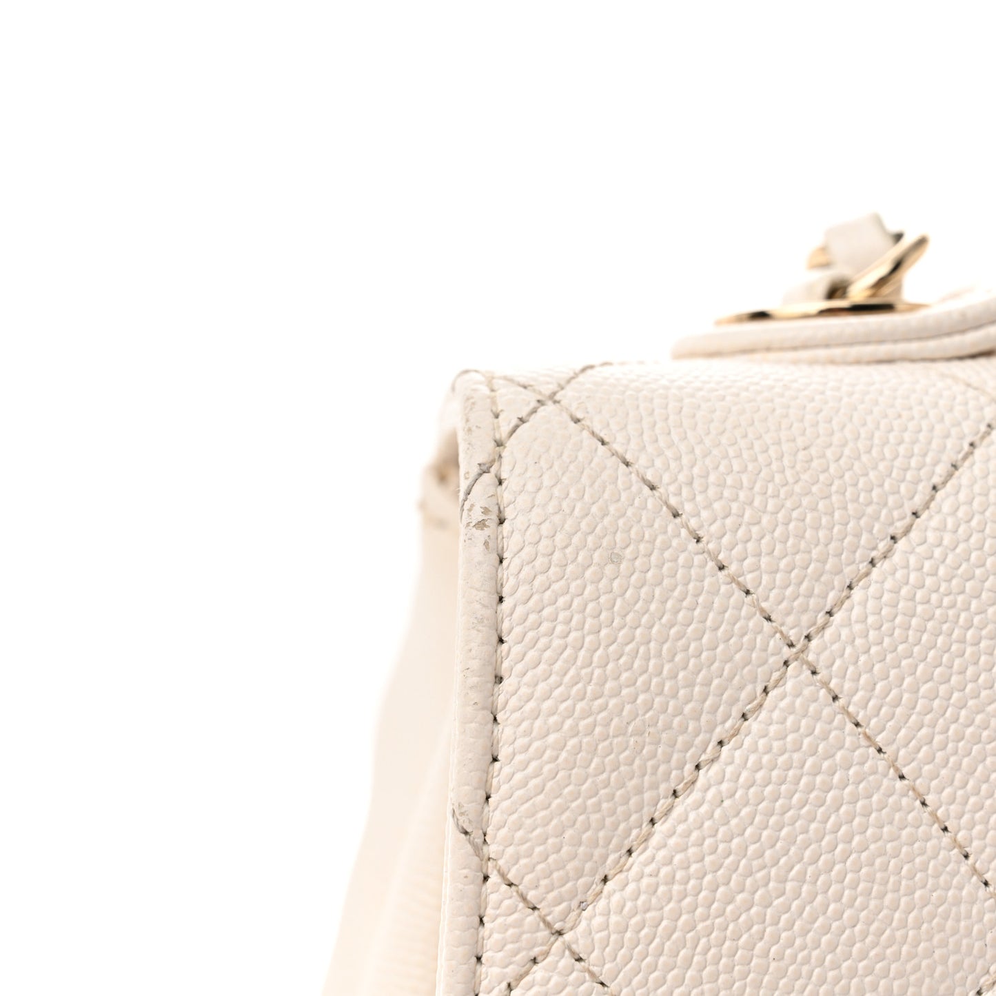 Caviar Quilted Medium Business Affinity Flap White