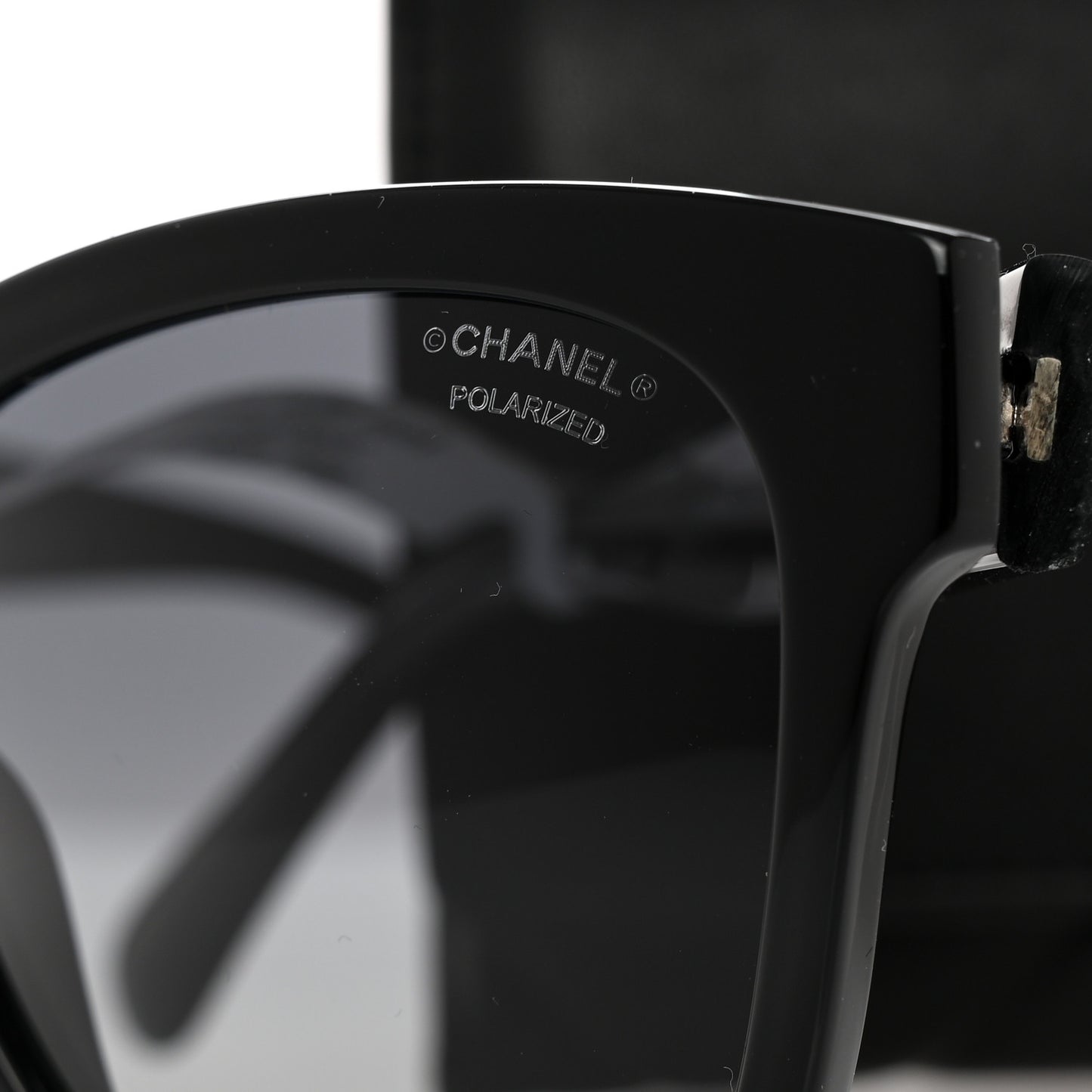 Acetate Polarized Square CC Sunglasses 5380 Black