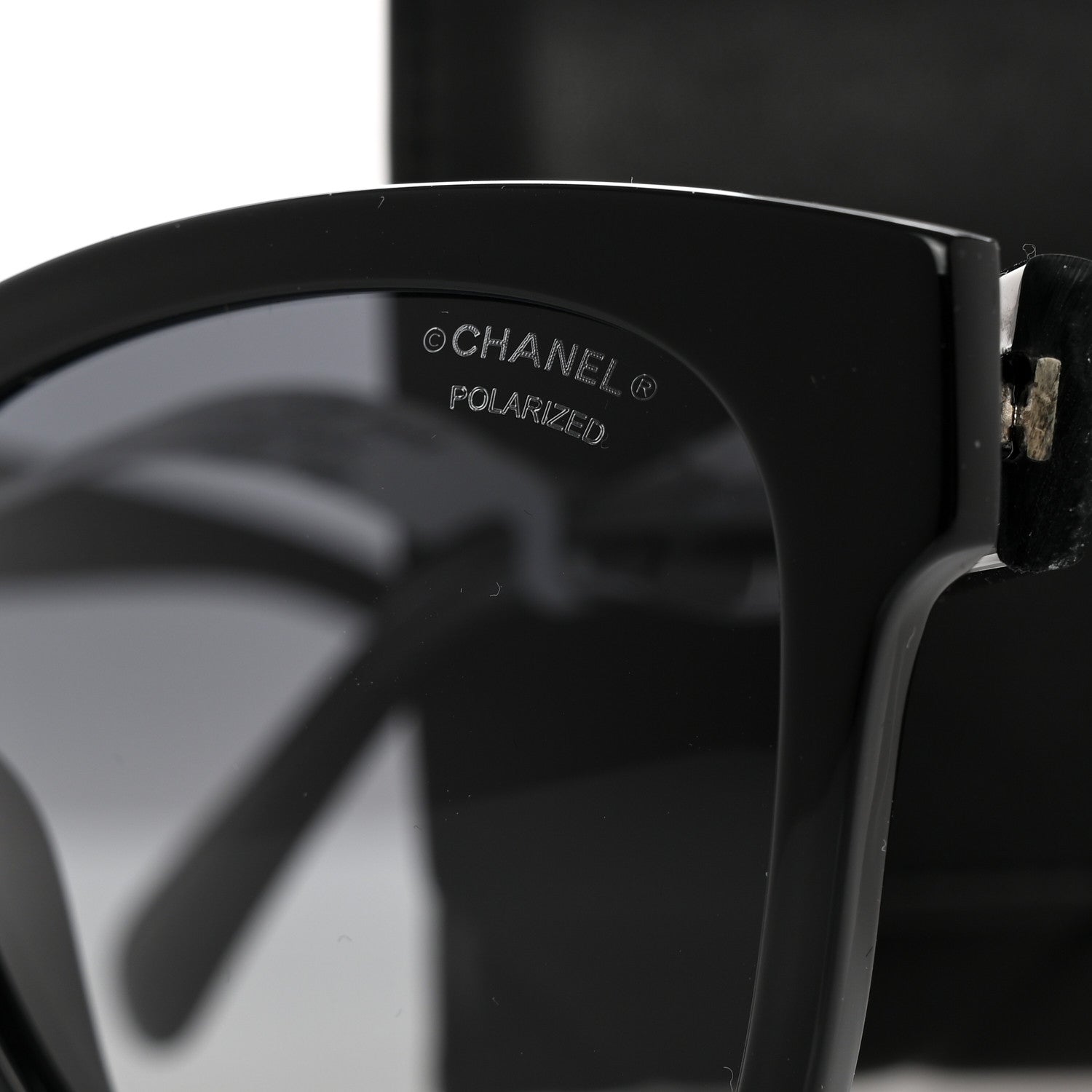 Chanel Acetate Polarized Square CC Sunglasses 5380 Black 8 of 9