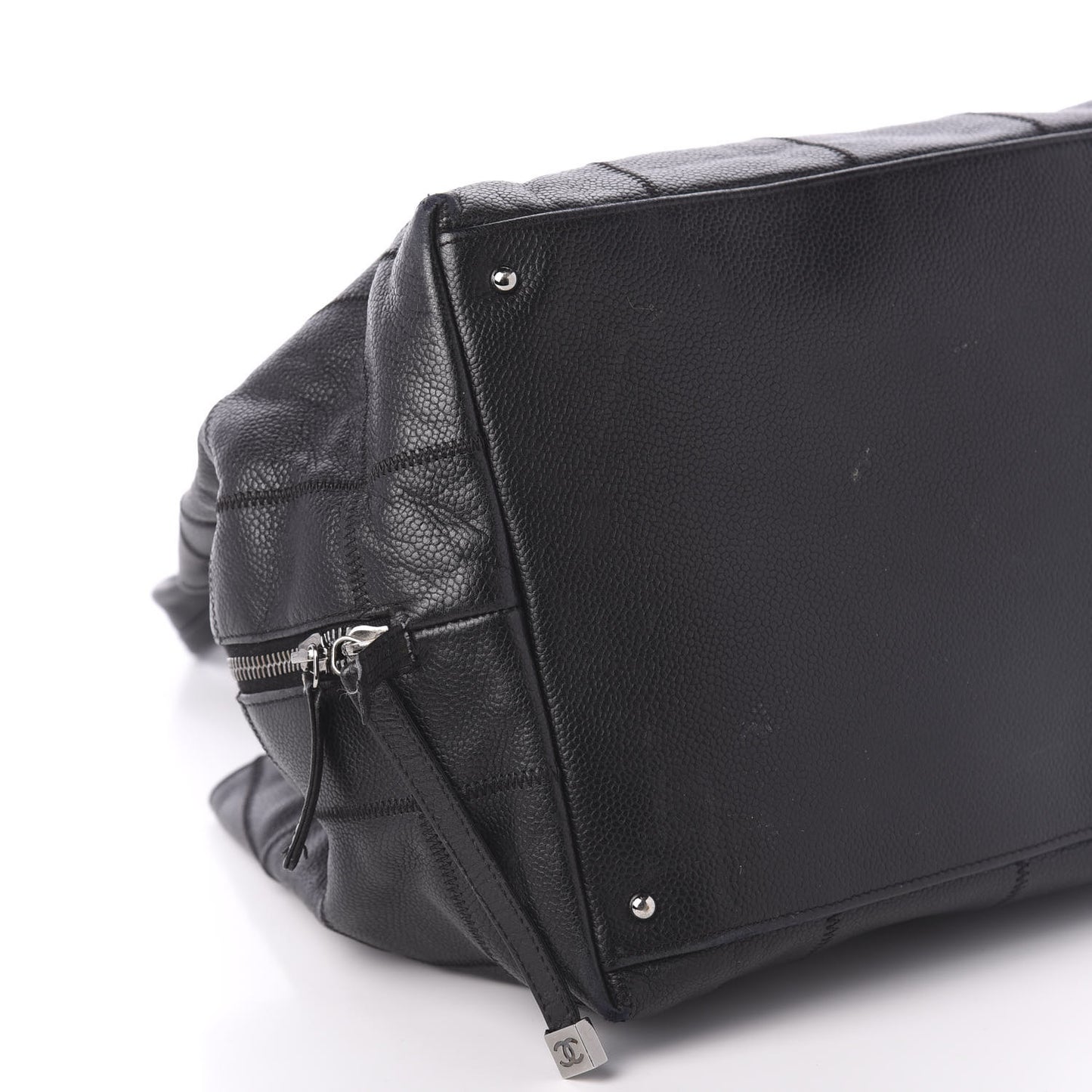 Caviar Square Stitched Tote Black