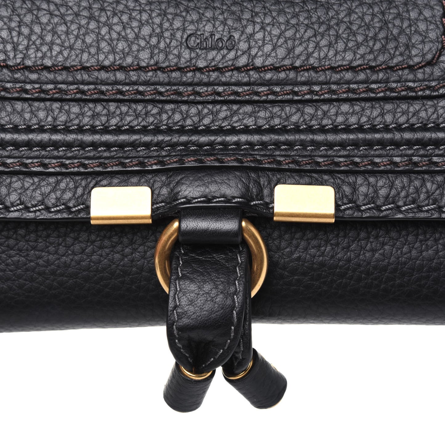 Calfskin Marcie Continental Flap Wallet Black