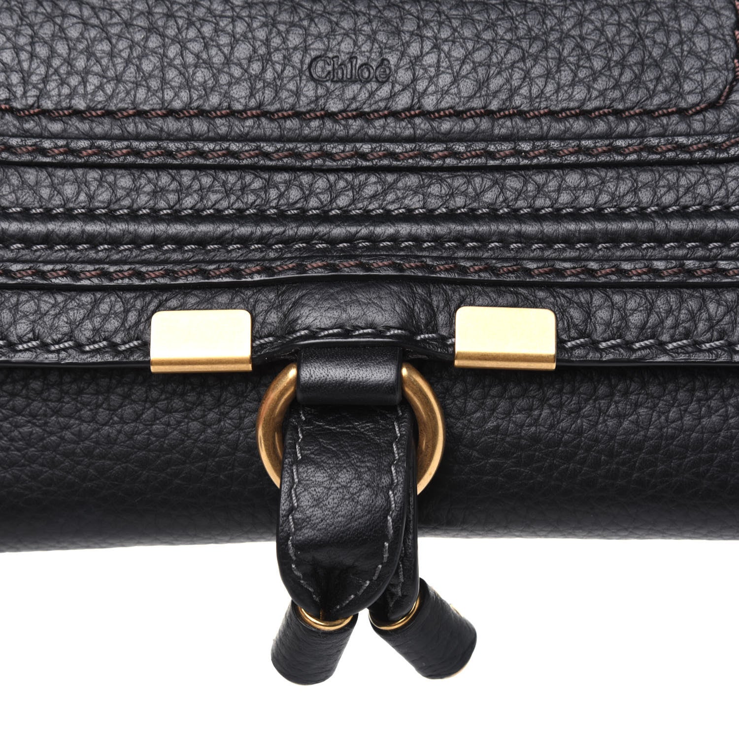 Chloe Calfskin Marcie Continental Flap Wallet Black 11 of 14