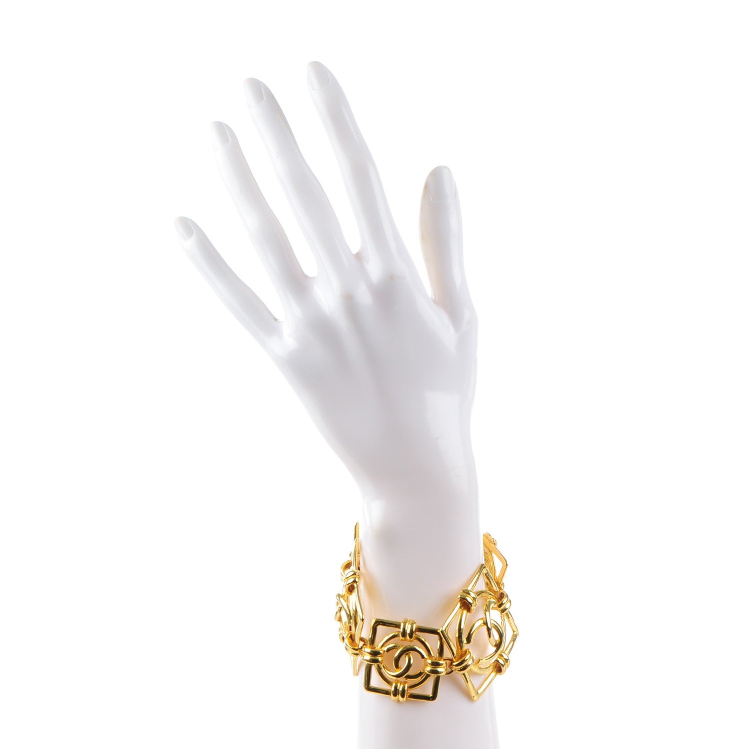 Chanel CC Square Bracelet Gold 2 of 5