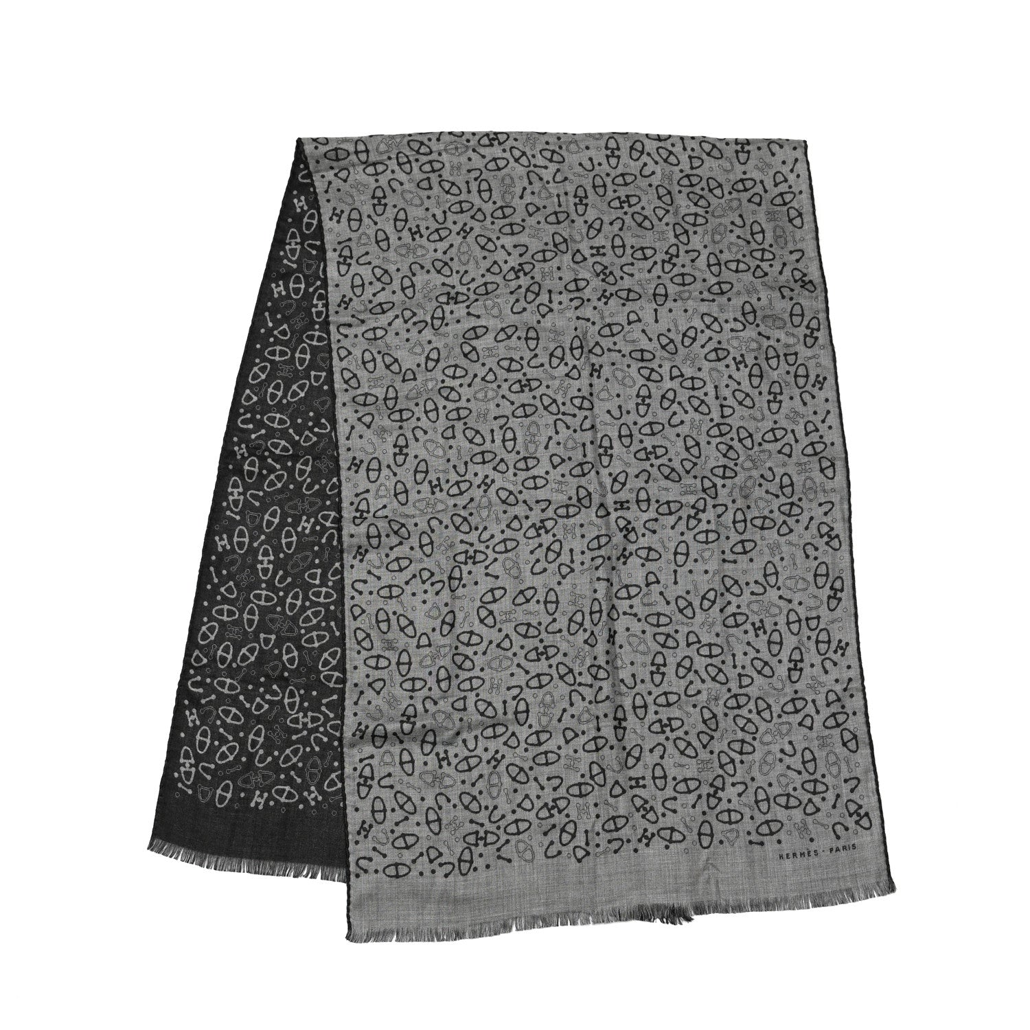 Hermes Cashmere Silk Point A Point Muffler 2 of 3