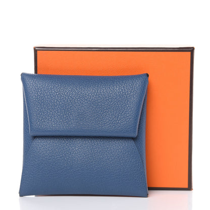 Hermes Chevre Mysore Bastia Coin Purse Bleu Agate 8 of 8